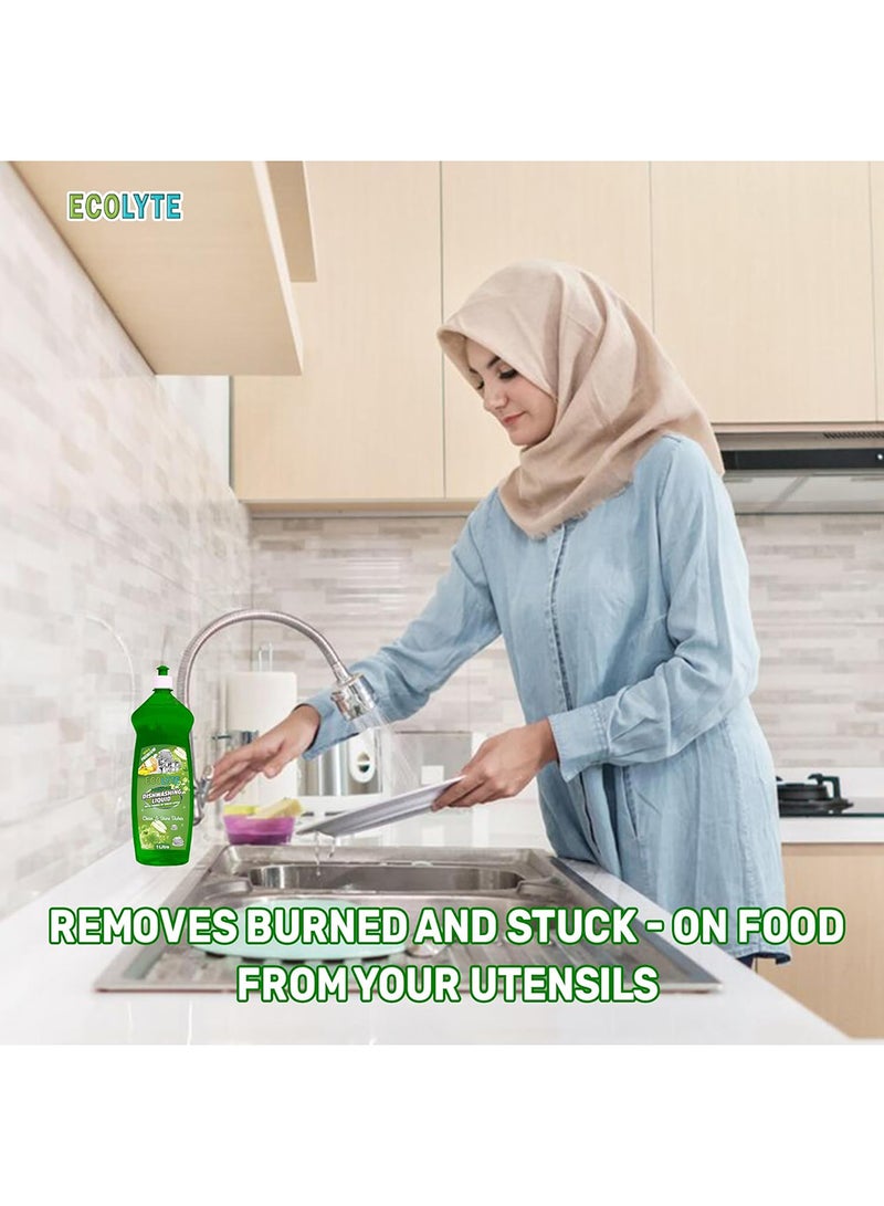 ECOLYTE+ سائل غسيل الصحون ECOLYTE+ الفاخر - تفاح أخضر - Image 4